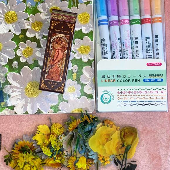 110 Pieces Journal‎ Notebook Pen Market Sticker Stationary School Gift Set Tape - Picture 4 of 4